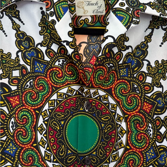 Colorful Patterned Button-Up Shirt - Picture 3 of 11